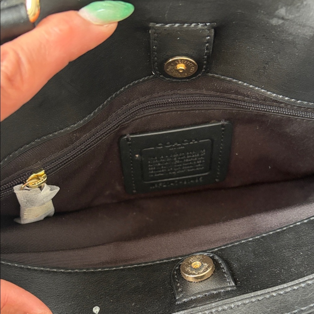 Coach Black and Brown Patterned Shoulder Bag - Picture 2 of 3